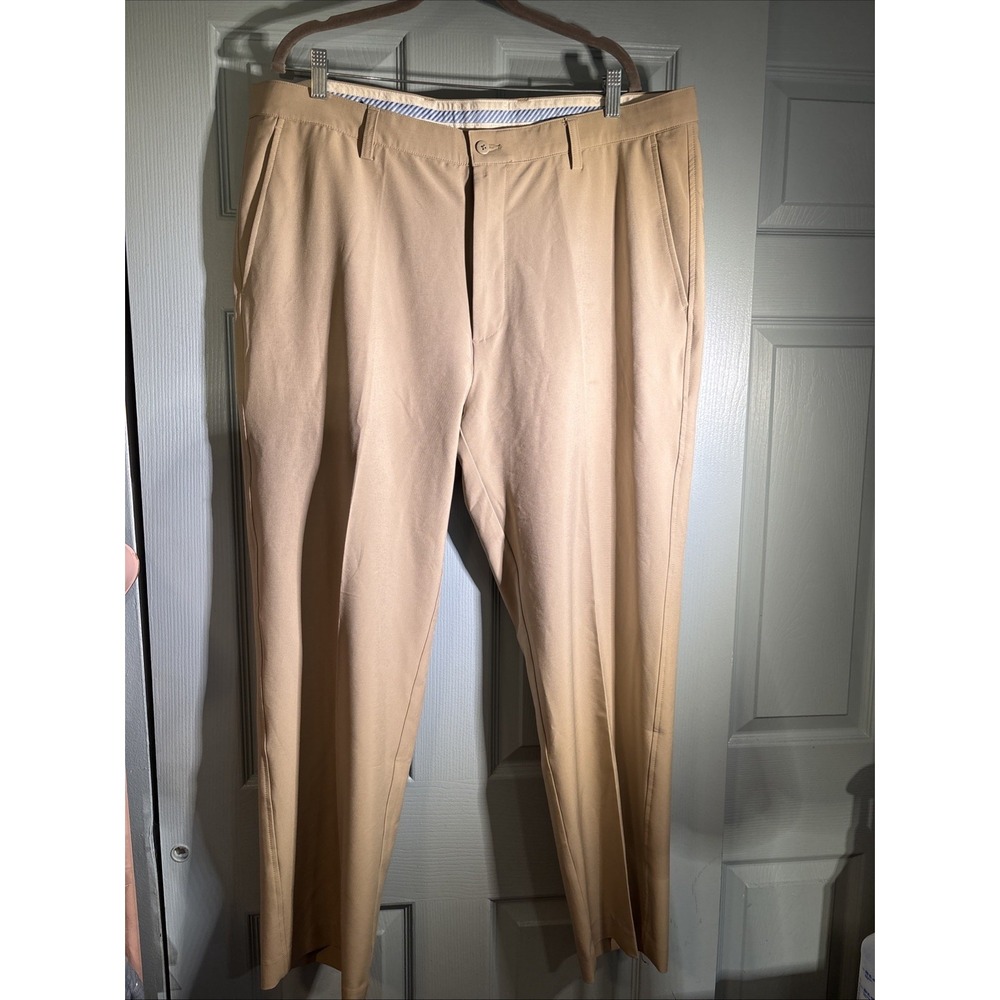 Footjoy FJ Athletic Chino Golf Pants Mens Size 40X30 Beige Stretch Performance